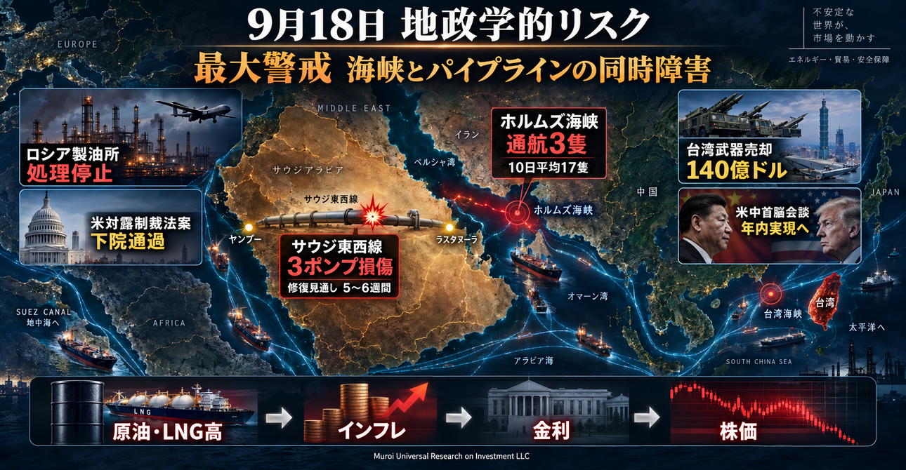 9月18日　地政学的リスク