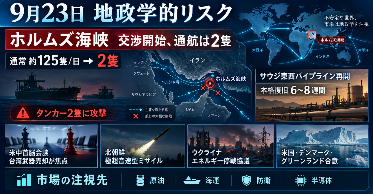 9月23日　地政学的リスク