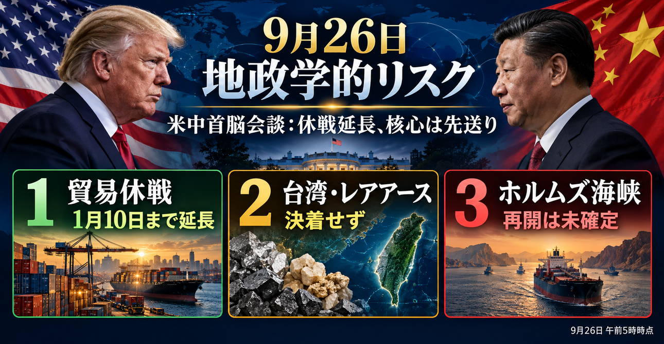 9月26日　地政学的リスク