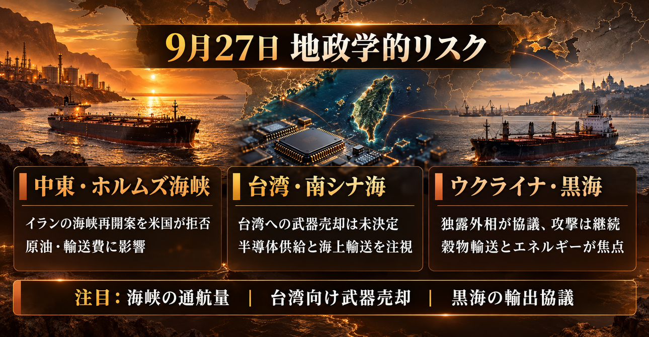 9月27日　地政学的リスク