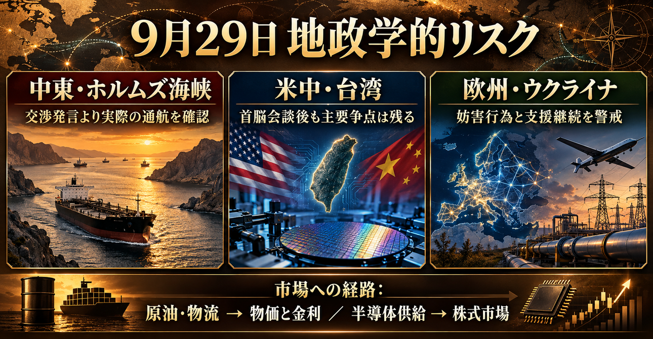 9月29日　地政学的リスク