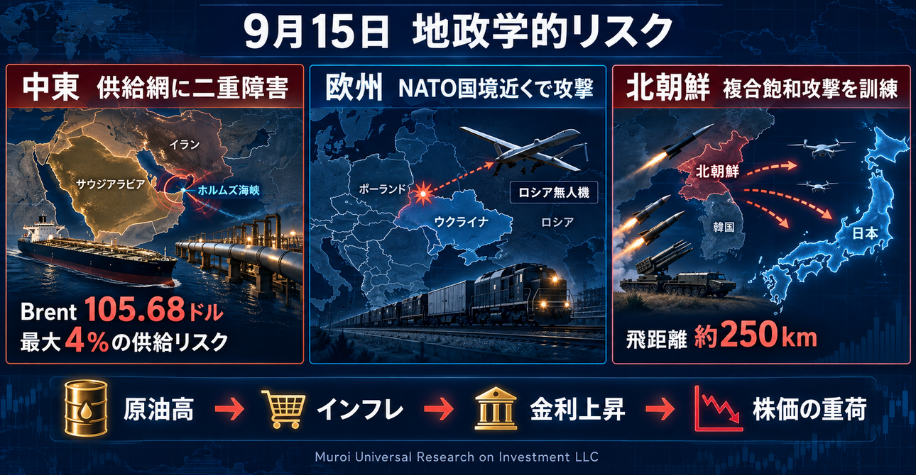 9月15日　地政学的リスク