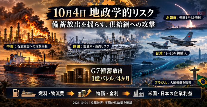 10月4日　地政学的リスク