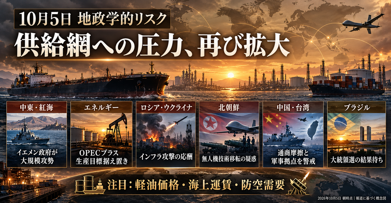 10月5日　地政学的リスク