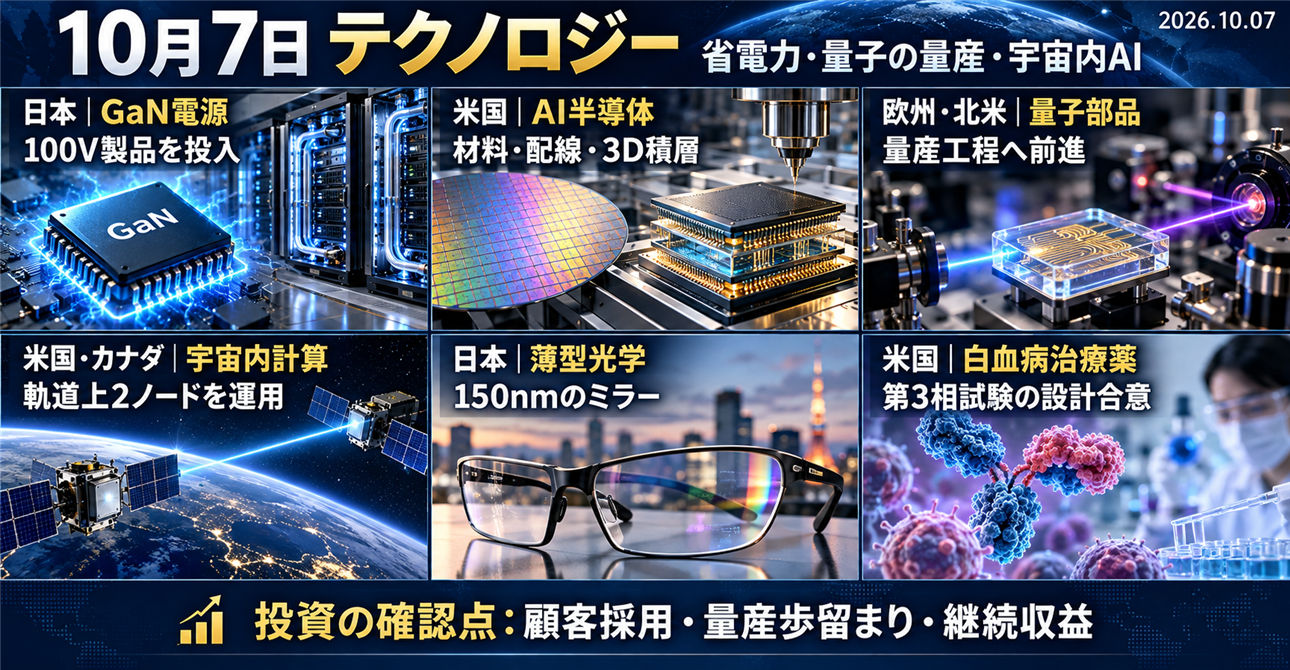 10月7日　テクノロジー
