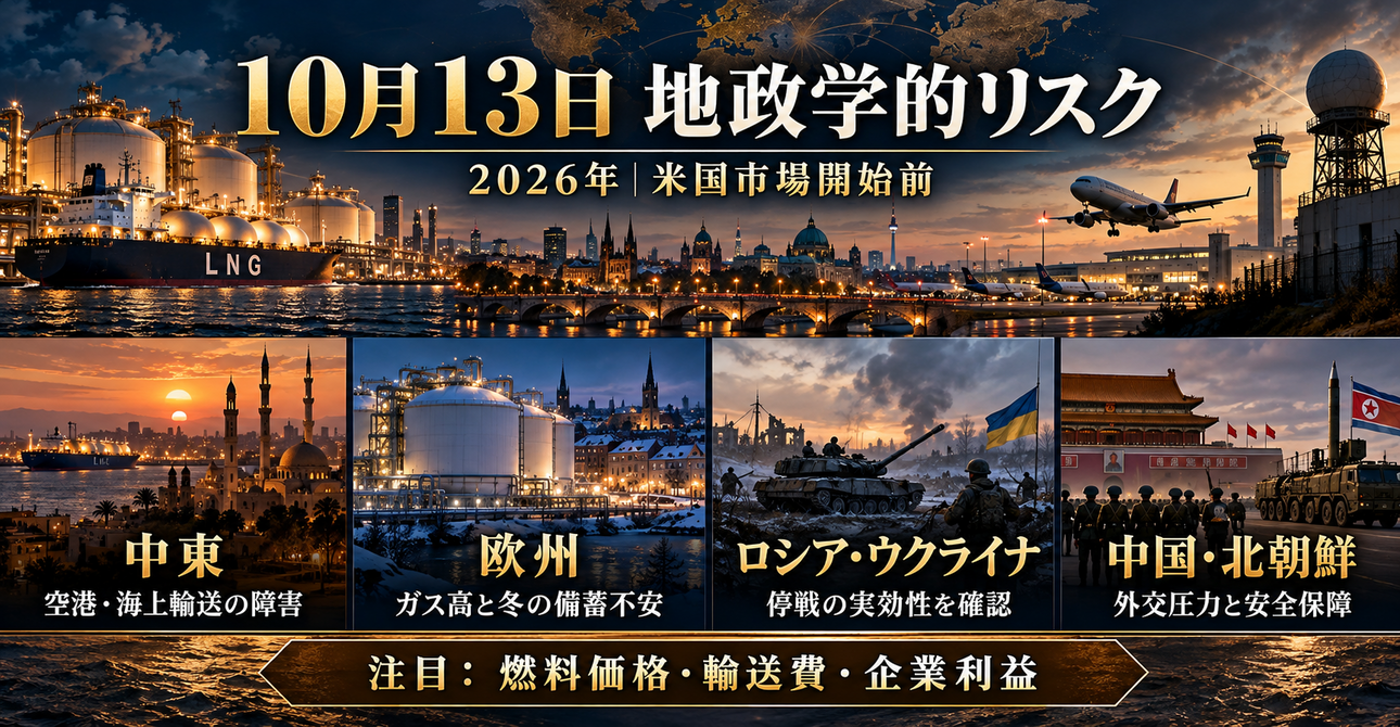 10月13日　地政学的リスク